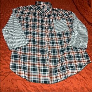 Plus Size Plaid/Houndstooth Button Down 5X